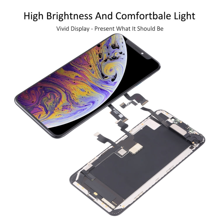 Schermo LCD originale e digitalizzatore assemblato completo con cavo flessibile per altoparlante e auricolare per iPhone XS Max, For iPhone XS Max(Original)