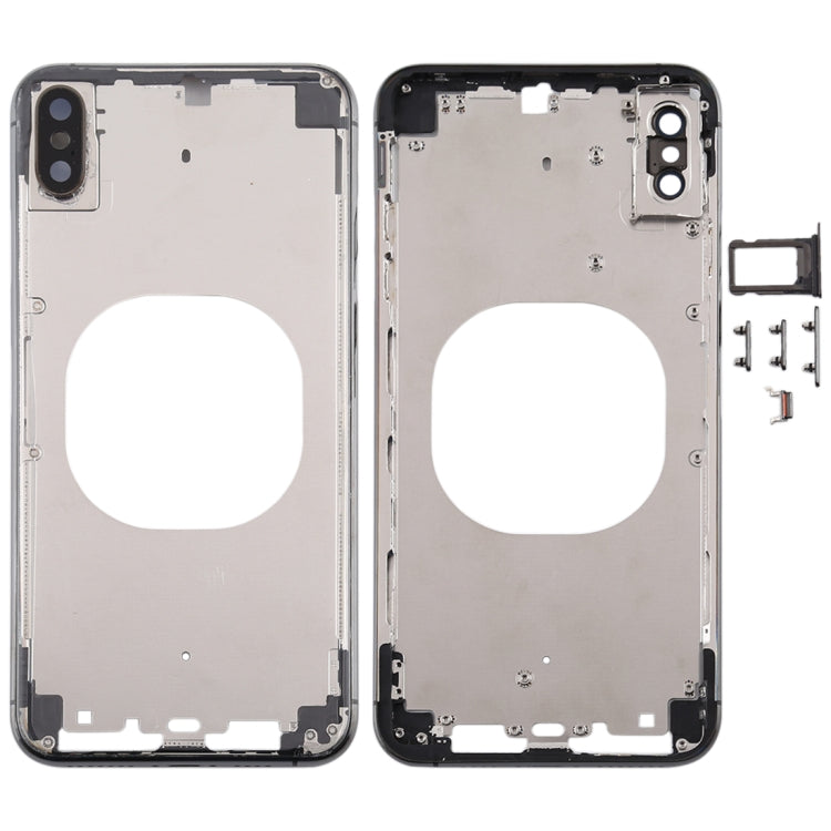 Cover posteriore trasparente con obiettivo della fotocamera, vassoio per scheda SIM e tasti laterali per iPhone XS Max, For iPhone XS Max(Transparent), For iPhone XS Max  (Camera Len), For iPhone XS Max(Transparent Back)