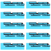 10 Sets Motherboard FPC Connector Sponge Foam Pads for iPhone XS Max, For iPhone XS Max