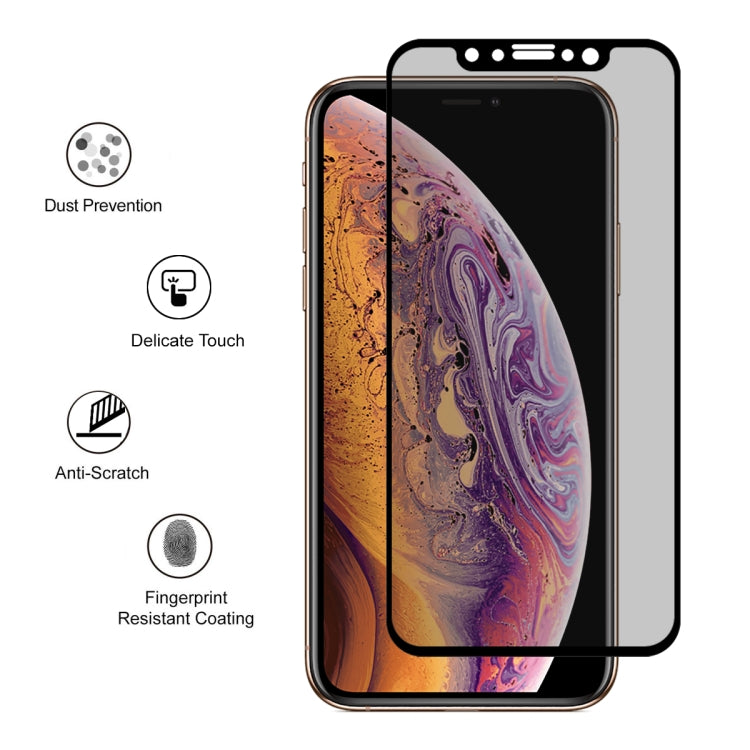 Per iPhone XS Max ENKAY Hat-Prince 0,26mm 9H 6D Privacy Pellicola in vetro temperato antiriflesso a schermo intero, iPhone XS Max