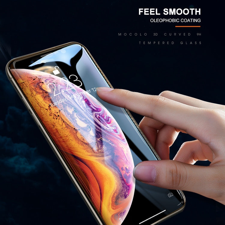 Per iPhone 11 Pro Max / XS Max mocolo 0,33 mm 9H Pellicola in vetro temperato con bordo arrotondato 3D, iPhone XS Max