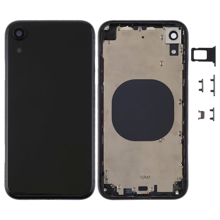 Back Cover with Camera Lens, SIM Card Tray and Side Keys for iPhone XR, For iPhone XR (with Side Keys)