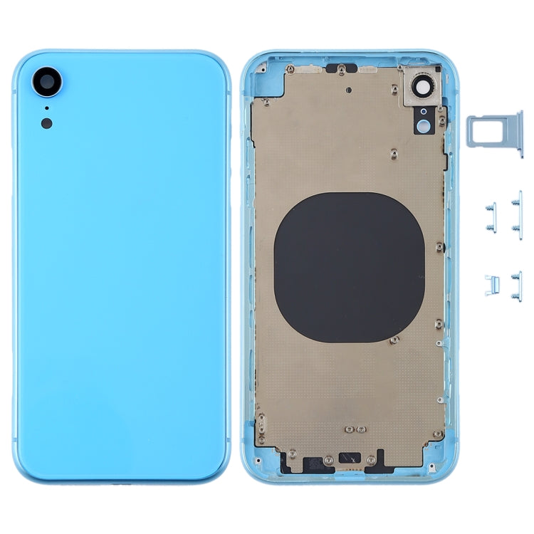 Cover posteriore con obiettivo fotocamera, vassoio per scheda SIM e tasti laterali per iPhone XR, For iPhone XR (with Side Keys)