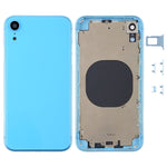 Cover posteriore con obiettivo fotocamera, vassoio per scheda SIM e tasti laterali per iPhone XR, For iPhone XR (with Side Keys)