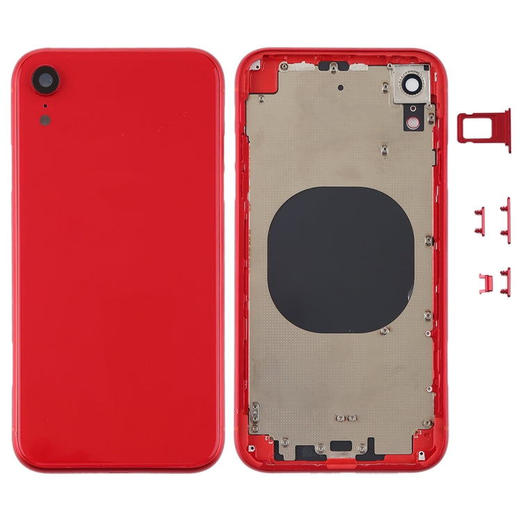 Cover posteriore con obiettivo fotocamera, vassoio per scheda SIM e tasti laterali per iPhone XR, For iPhone XR (with Side Keys)