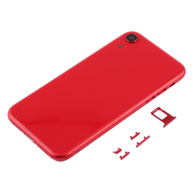 Cover posteriore con obiettivo fotocamera, vassoio per scheda SIM e tasti laterali per iPhone XR, For iPhone XR (with Side Keys)