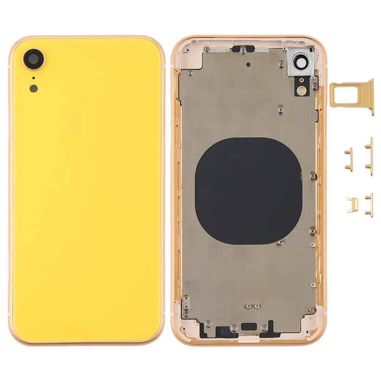 Cover posteriore con obiettivo fotocamera, vassoio per scheda SIM e tasti laterali per iPhone XR, For iPhone XR (with Side Keys)