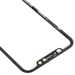 Lente esterna vetro con cornice e adesivo OCA per iPhone XR