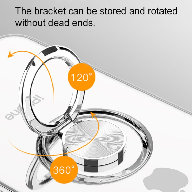 Per iPhone XR Custodia ad anello in metallo TPU trasparente con supporto per anello in metallo, iPhone  XR, iPhone   XR