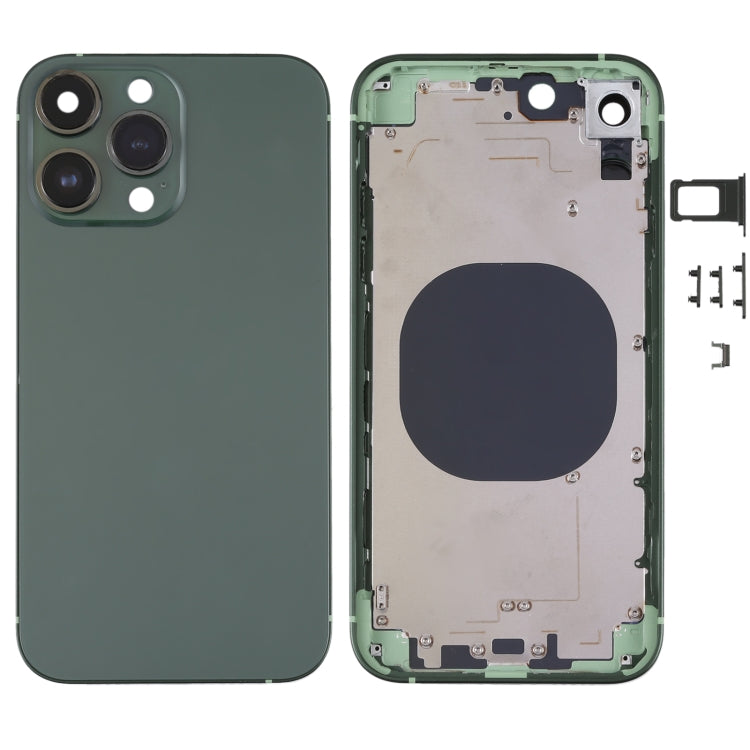 Cover posteriore con cornice smerigliata con aspetto imitazione di iP13 Pro per iPhone XR, for iPhone XR(Frosted Steel Material,Green)