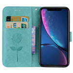 Custodia portafoglio in pelle PU rosa per iPhone XR