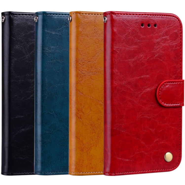 Per iPhone XR Custodia in pelle con chiusura orizzontale con texture a cera d'olio stile business con supporto, slot per carte e portafoglio, For iPhone XR