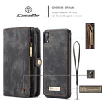 Custodia portafoglio in pelle per iPhone XR