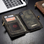 Custodia portafoglio in pelle per iPhone XR