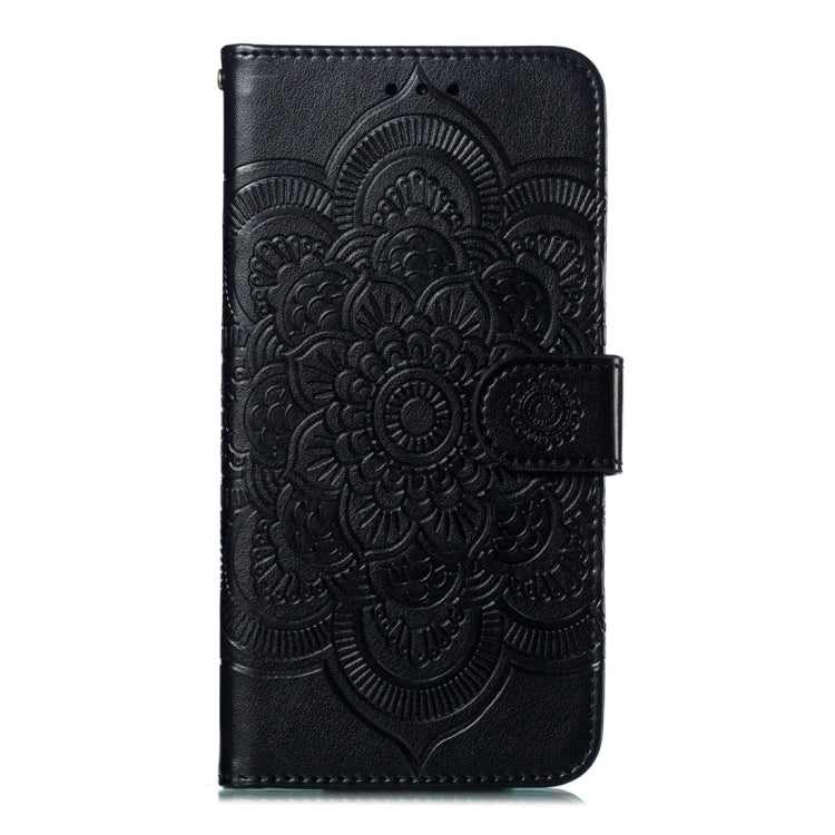 Per iPhone XR Custodia in pelle con chiusura orizzontale con motivo mandala in rilievo con supporto, slot per carte, portafoglio e cornice per foto, For iPhone XR, iPhone XR