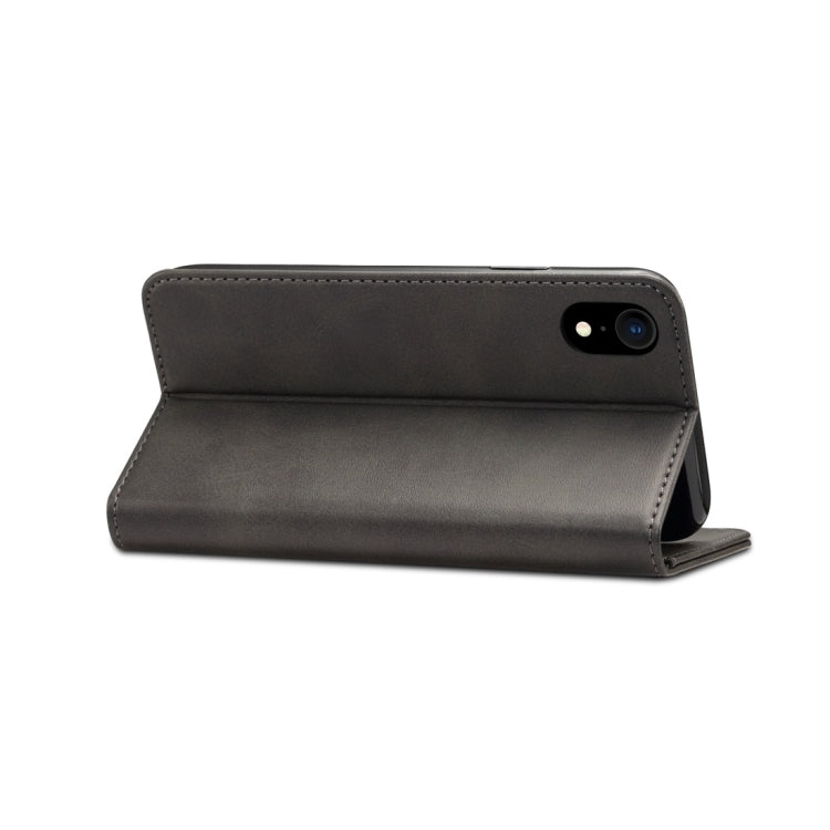 Per iPhone XR Custodia in pelle con chiusura orizzontale con texture in vitello Suteni con supporto, slot per carte e portafoglio, iPhone XR