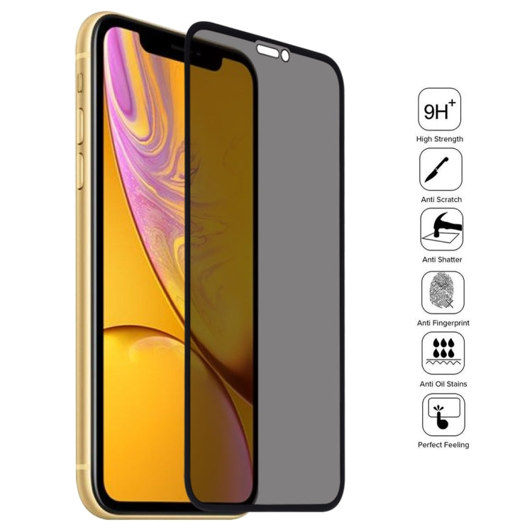 Per iPhone XR 9H 6D Pellicola in vetro temperato anti-peep, For iPhone XR