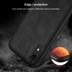 Custodia TPU e pelle per iPhone XR SULADA