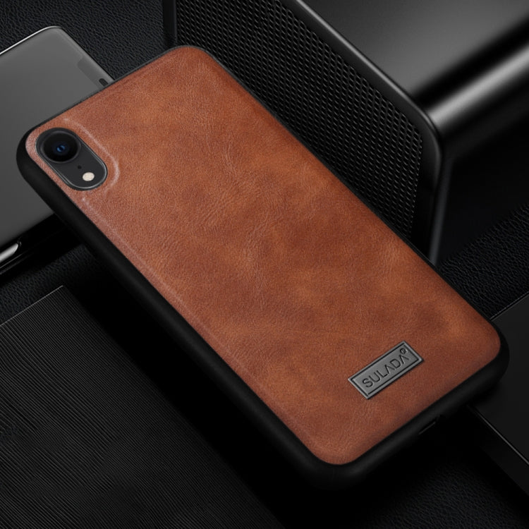 Custodia TPU e pelle per iPhone XR SULADA