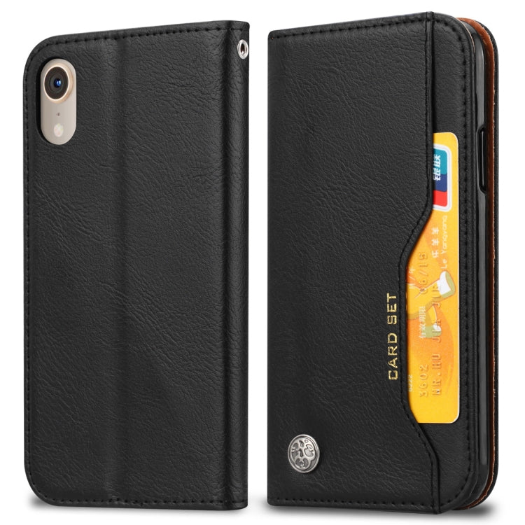Custodia in pelle per iPhone XR con supporto