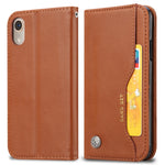 Custodia in pelle per iPhone XR con supporto