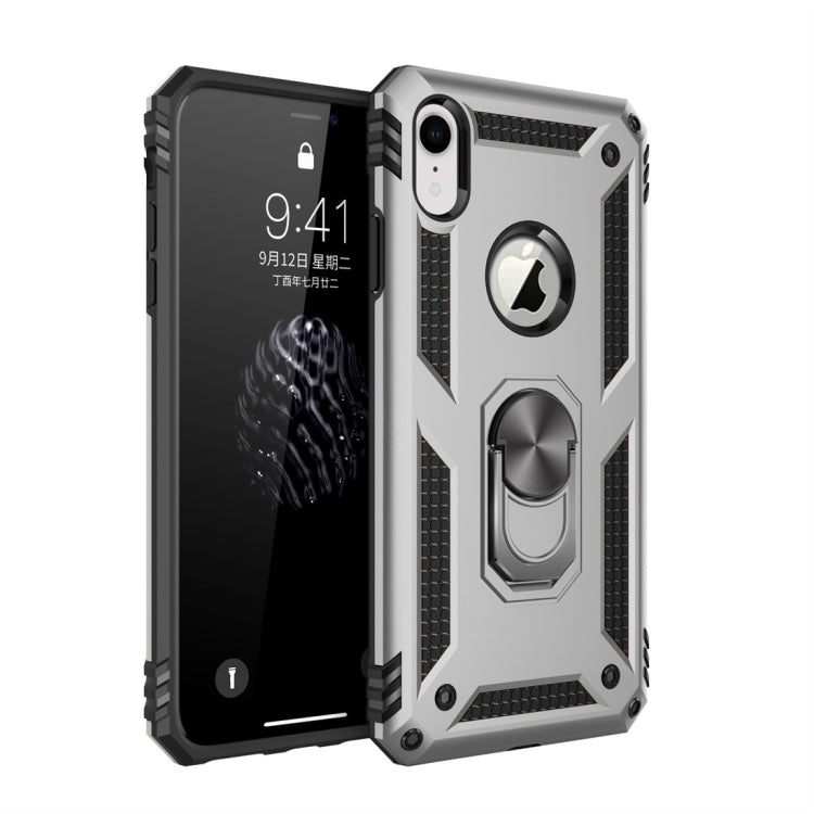 Custodia protettiva TPU e PC per iPhone XR con supporto 360°