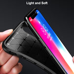 Custodia TPU antiurto per iPhone XR con fibra di carbonio