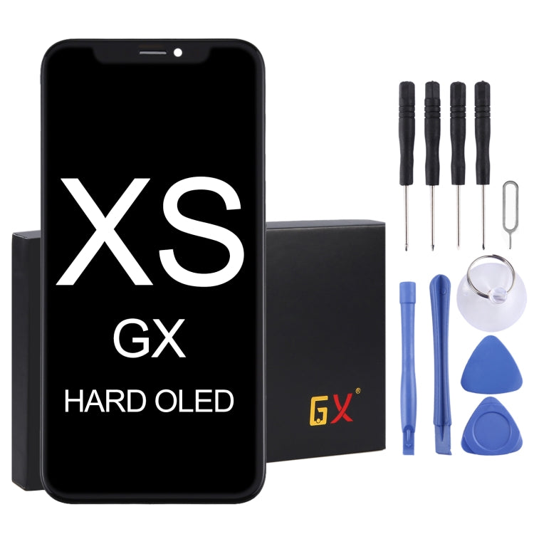 Schermo LCD in materiale OLED morbido e digitalizzatore assemblaggio completo per iPhone XS, For iPhone XS (Hard OLED)