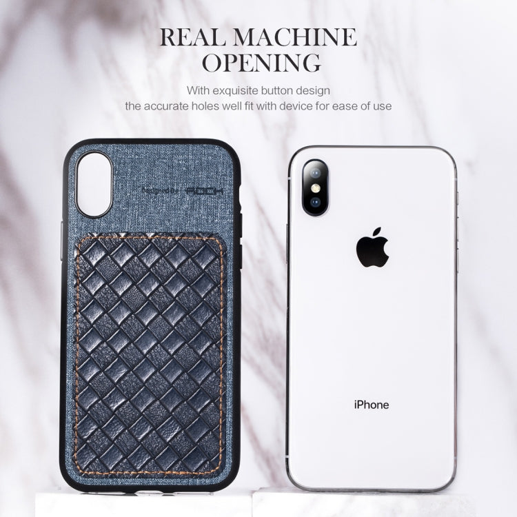 Per iPhone X / XS ROCK Origin Series Custodia protettiva in TPU + PU aziendale, For XS / X