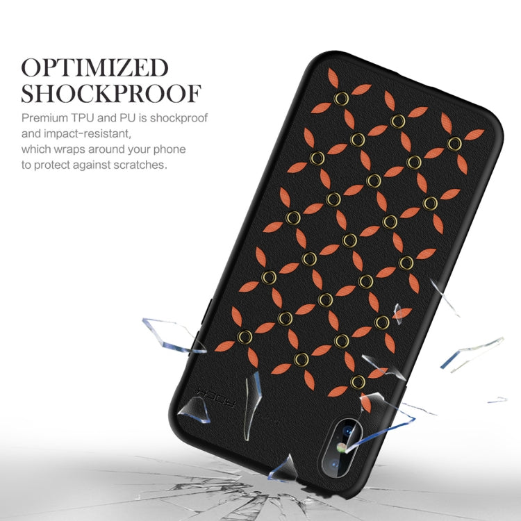 Per iPhone X / XS ROCK Origin Series Custodia protettiva in TPU + PU aziendale, For XS / X