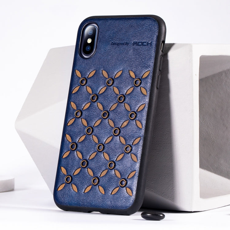 Per iPhone X / XS ROCK Origin Series Custodia protettiva in TPU + PU aziendale, For XS / X