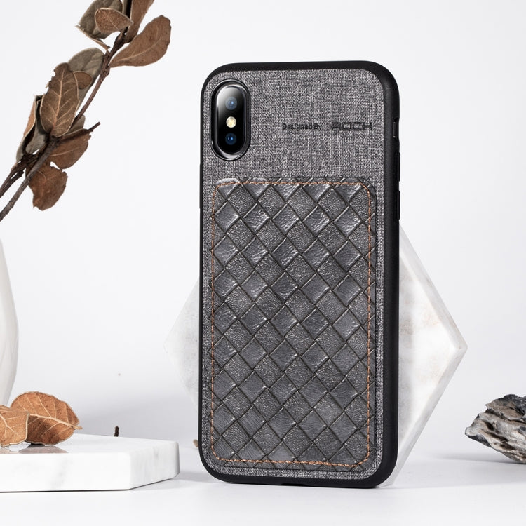 Per iPhone X / XS ROCK Origin Series Custodia protettiva in TPU + PU aziendale, For XS / X