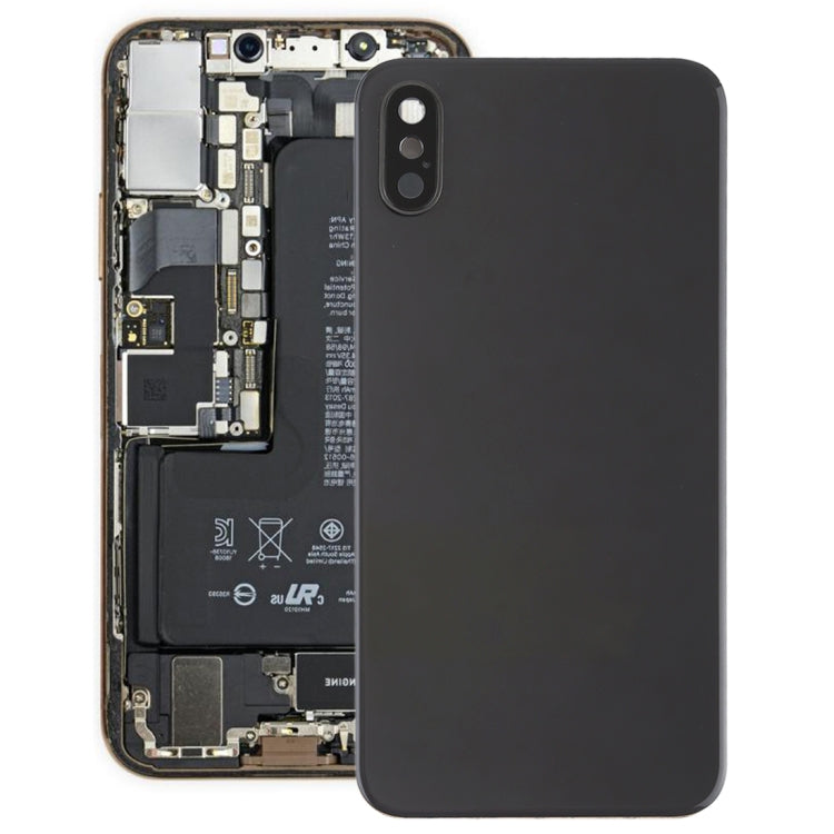 Battery Back Cover with Rear Camera Bezel, Lens and Adhesive for iPhone XS, For iPhone XS (Camera Lens+Adhesive), For iPhone XS with Camera Lens