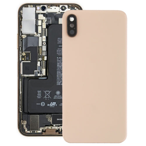 Battery Back Cover with Rear Camera Bezel, Lens and Adhesive for iPhone XS, For iPhone XS (Camera Lens+Adhesive), For iPhone XS with Camera Lens