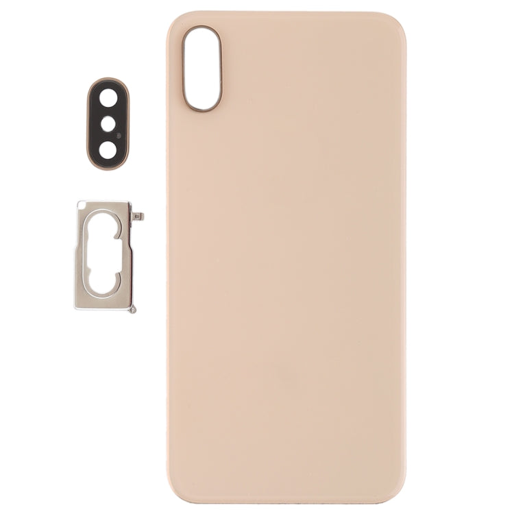 Cover posteriore della batteria con cornice della fotocamera posteriore, obiettivo e adesivo per iPhone XS, For iPhone XS (Camera Lens+Adhesive), For iPhone XS with Camera Lens