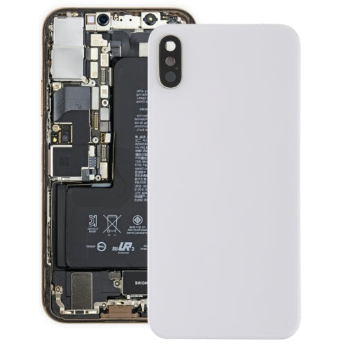 Battery Back Cover with Rear Camera Bezel, Lens and Adhesive for iPhone XS, For iPhone XS (Camera Lens+Adhesive), For iPhone XS with Camera Lens