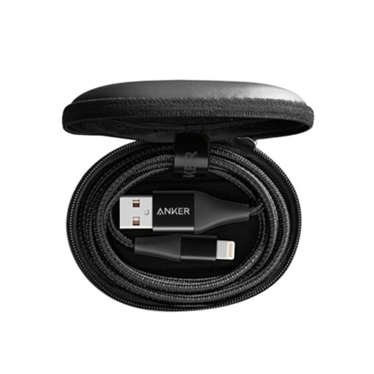 ANKER A8452 Powerline+ II Cavo dati di ricarica per carrelli estraibili in nylon certificato Apple MFI da USB a 8 pin, lunghezza: 0,9 m, A8452 8 Pin 0.9m Black, A8452 8 Pin 0.9m Gold, A8452 8 Pin 0.9m Red, A8452 8 Pin 0.9m Silver