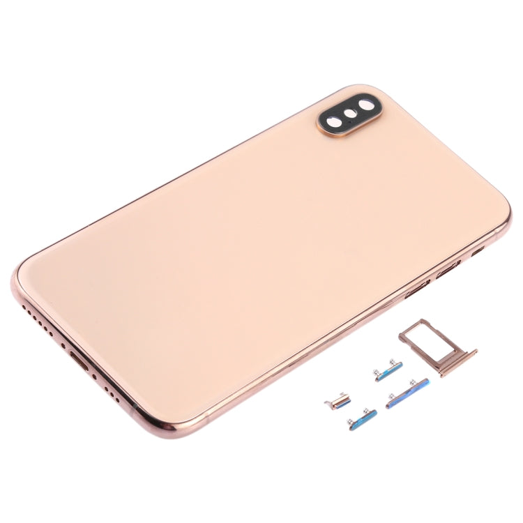 Cover posteriore con obiettivo della fotocamera, vassoio per scheda SIM e tasti laterali per iPhone XS, For iPhone XS (Camera Lens+Side Keys), For iPhone XS with Side keys, For iPhone XS with Card Tray