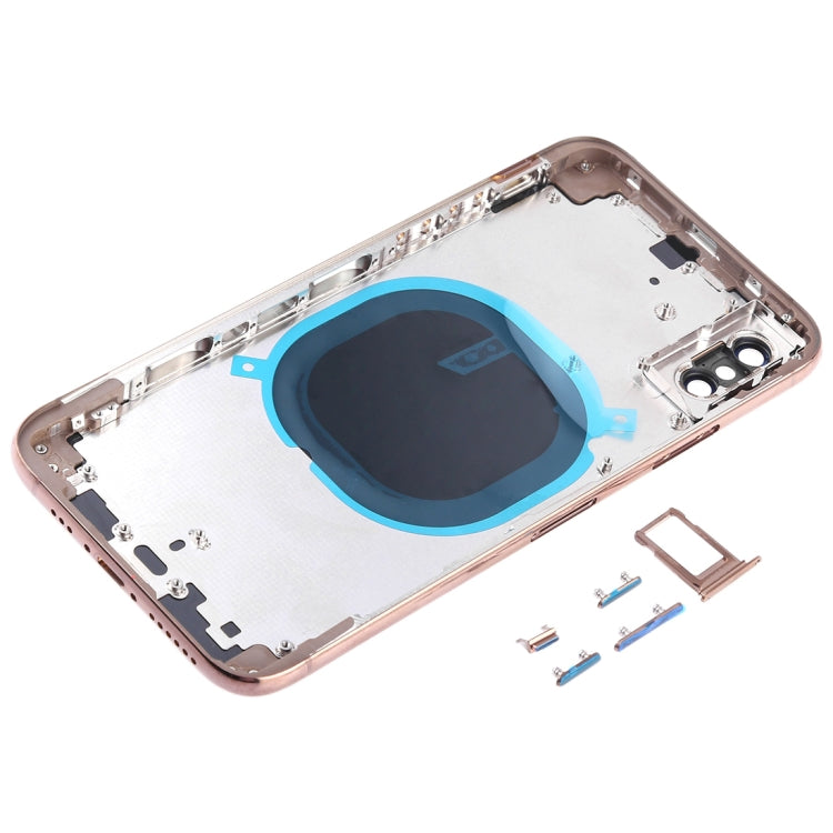 Cover posteriore con obiettivo e tasti laterali per iPhone XS