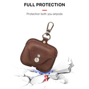 Custodia in pelle per AirPods Pro con gancio