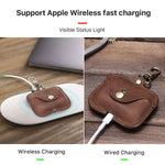 Custodia in pelle per AirPods Pro con gancio