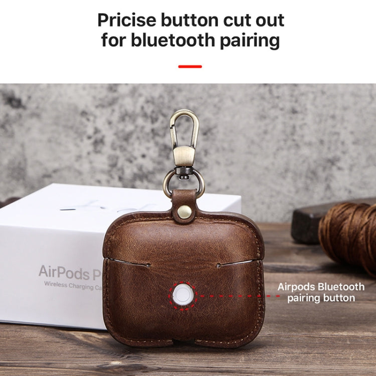 Custodia in pelle per AirPods Pro con gancio