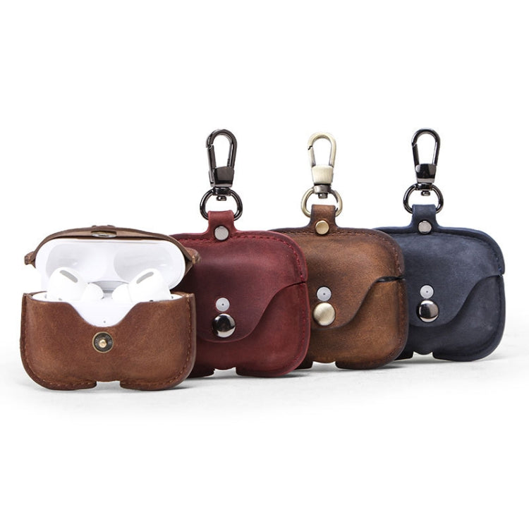 Custodia in pelle per AirPods Pro con gancio