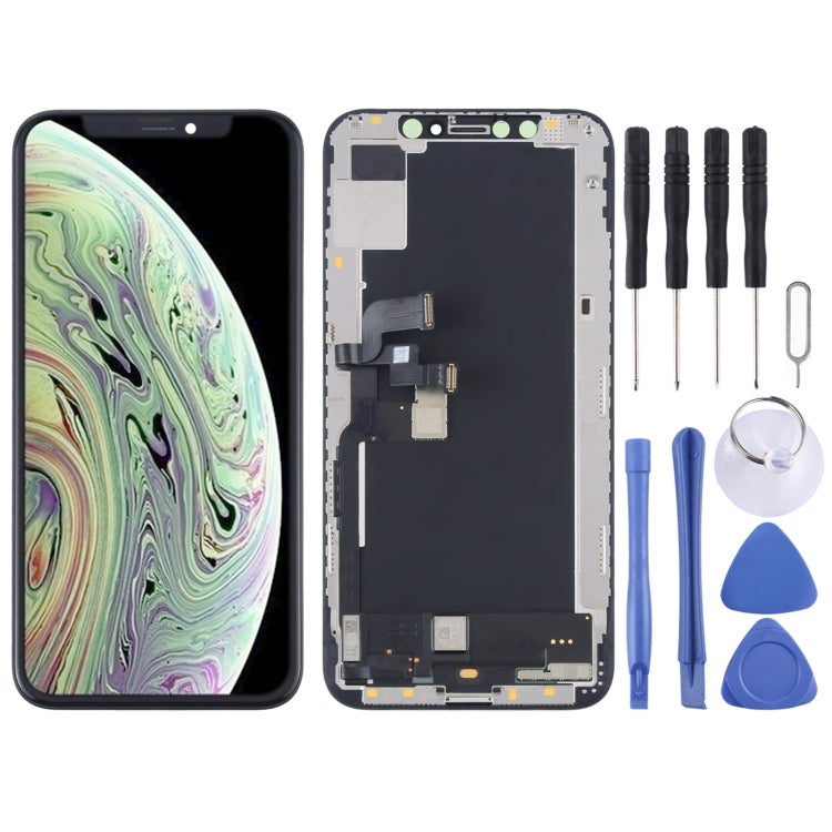 Schermo LCD originale in materiale OLED e digitalizzatore assemblaggio completo per iPhone XS, For iPhone XS (Original)