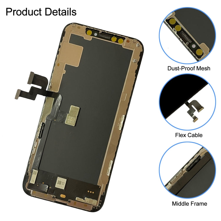 GX Material OLED LCD Screen and Digitizer Full Assembly for iPhone XS, For iPhone XS