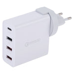 Caricatore da viaggio USB-C 4 porte con QC3.0 EU