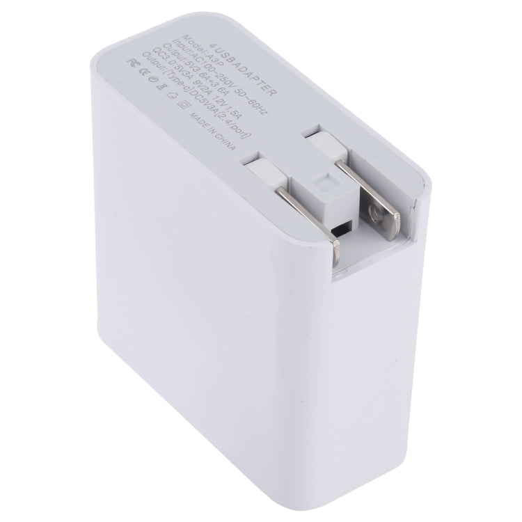 Caricatore da viaggio USB-C 4 porte QC3.0