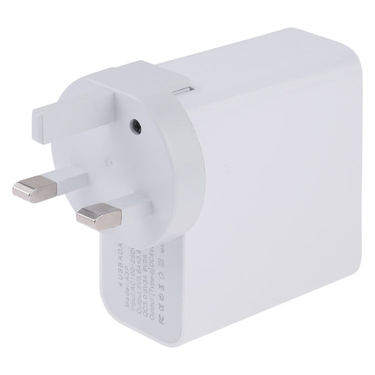 Caricatore da viaggio USB-C 4 porte con Quick Charge UK