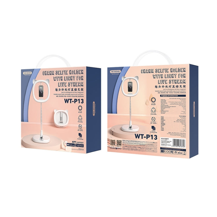 WK WT-P13 Luce di riempimento per fascino Supporto dal vivo Luce di riempimento per la cura degli occhi di bellezza, WT-P13  (Black), WT-P13 (Pink), WT-P13  (White)