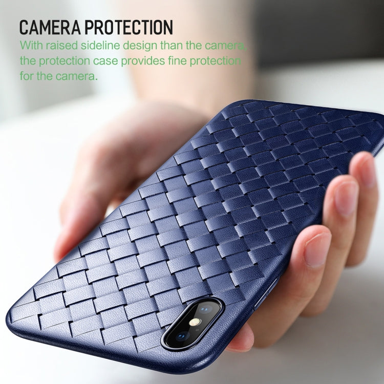 Per iPhone XS Custodia morbida in TPU stile ROCK Slim Weave, For XS